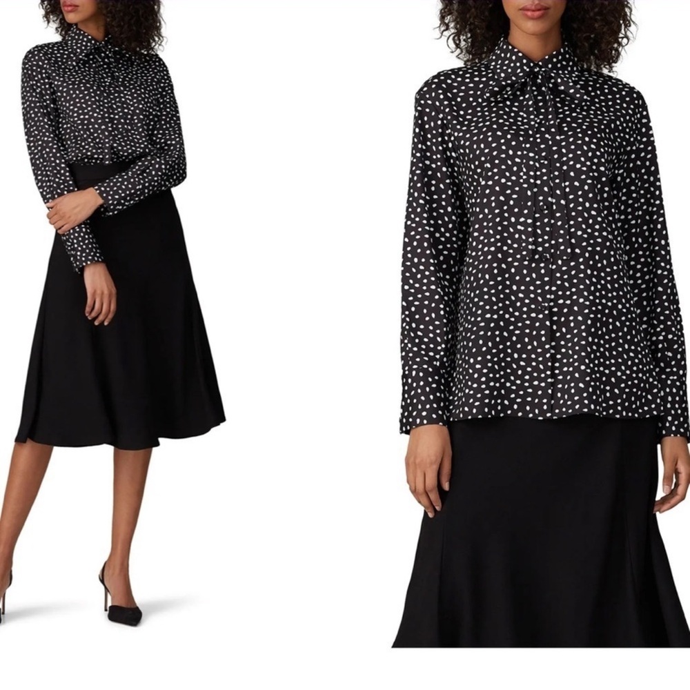 Jason Wu Polka Dot Tie Neck Blouse